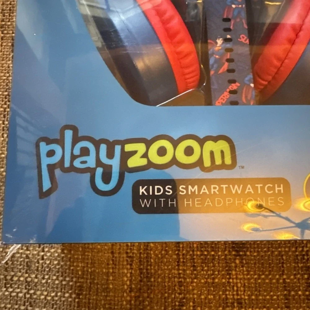 Playzoom‎ Superman Kids Smartwatch with Headphones Set Blue Red New NIB Ages 4+